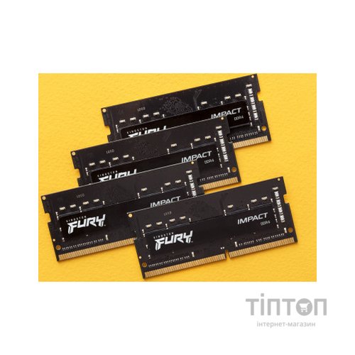 Модуль пам'яті для ноутбука SoDIMM DDR4 64GB (2x32GB) 3200 MHz Fury Impact Kingston Fury (ex.HyperX) (KF432S20IBK2/64)