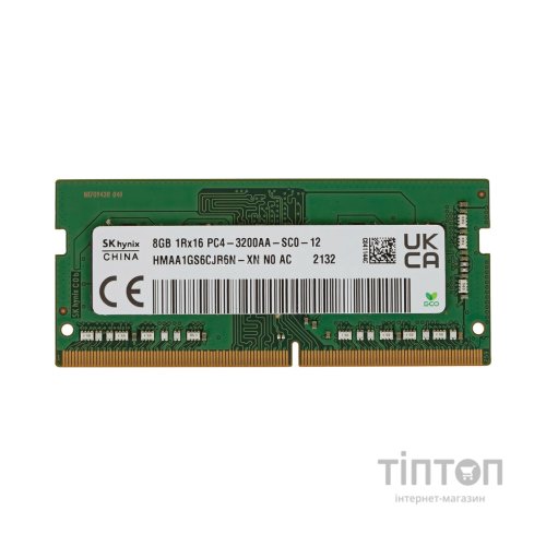 Модуль пам'яті для ноутбука SoDIMM DDR4 8GB 3200 MHz Hynix (HMAA1GS6CJR6N-XN)