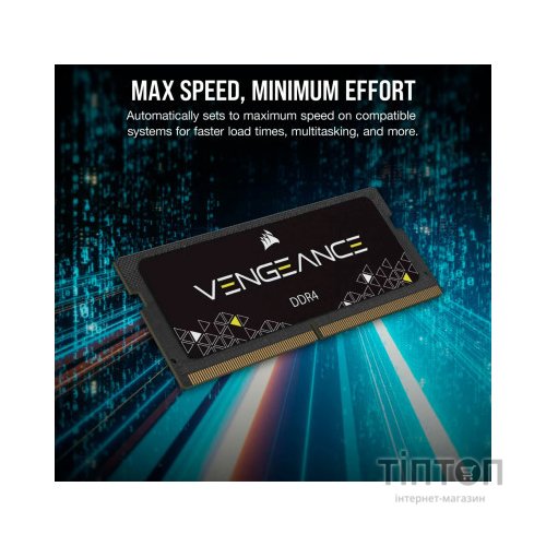 Модуль пам'яті для ноутбука SoDIMM DDR4 8GB 3200 MHz Vengeance Corsair (CMSX8GX4M1A3200C22)