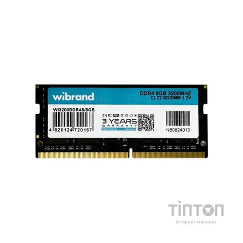 Модуль пам'яті для ноутбука SoDIMM DDR4 8GB 3200 MHz Wibrand (WI3200DDR4S/8GB)