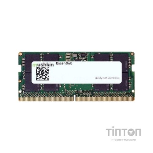 Модуль пам'яті для ноутбука SoDIMM DDR5 16GB 4800 MHz Essentials Mushkin (MES5S480FD16G)