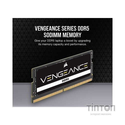 Модуль пам'яті для ноутбука SoDIMM DDR5 16GB 4800 MHz Vengeance Corsair (CMSX16GX5M1A4800C40)