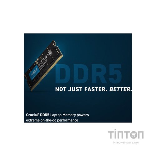 Модуль пам'яті для ноутбука SoDIMM DDR5 32GB (2x16GB) 5600 MHz Ripjaws Micron (CT2K16G56C46S5)