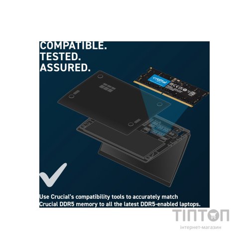 Модуль пам'яті для ноутбука SoDIMM DDR5 32GB (2x16GB) 5600 MHz Ripjaws Micron (CT2K16G56C46S5)