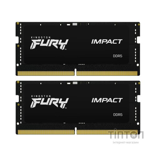 Модуль пам'яті для ноутбука SoDIMM DDR5 32GB (2x16GB) 6400 MHz Impact Kingston Fury (ex.HyperX) (KF564S38IBK2-32)