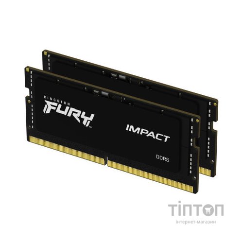 Модуль пам'яті для ноутбука SoDIMM DDR5 32GB (2x16GB) 6400 MHz Impact Kingston Fury (ex.HyperX) (KF564S38IBK2-32)