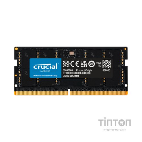 Модуль пам'яті для ноутбука SoDIMM DDR5 32GB 5200 MHz Micron (CT32G52C42S5)