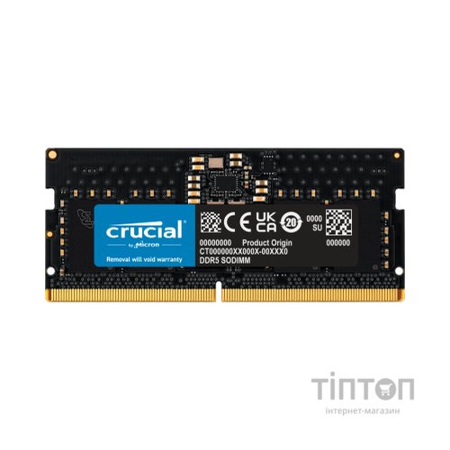 Модуль пам'яті для ноутбука SoDIMM DDR5 8GB 4800 MHz Micron (CT8G48C40S5)