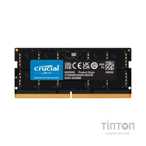Модуль пам'яті для ноутбука SoDIMM DDR5 8GB 5600 MHz Micron (CT8G56C46S5)