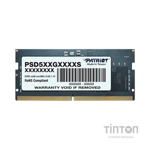 Модуль пам'яті для ноутбука SoDIMM DDR5 8GB 5600 MHz Patriot (PSD58G560041S)