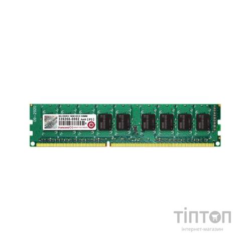 Модуль пам'яті для сервера DDR3 8GB ECC UDIMM 1600MHz 2Rx8 1.35V CL11 Transcend (TS1GLK72W6H)