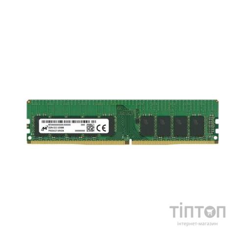 Модуль пам'яті для сервера DDR4 16GB ECC UDIMM 2666MHz 2Rx8 1.2V CL19 Micron (MTA18ASF2G72AZ-2G6E2)