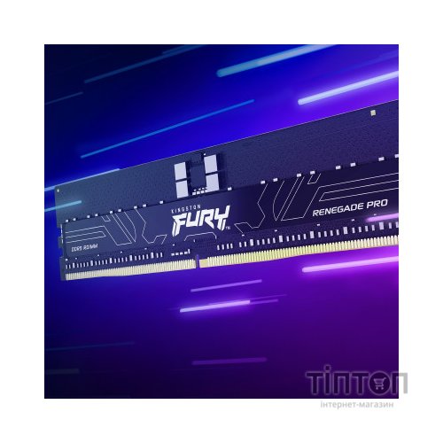 Модуль пам'яті для сервера Kingston 128GB 6000MT/s DDR5 ECC Reg CL32 DIMM (Kit of 4) FURY Renegade Pro EXPO (KF560R32RBEK4-128)