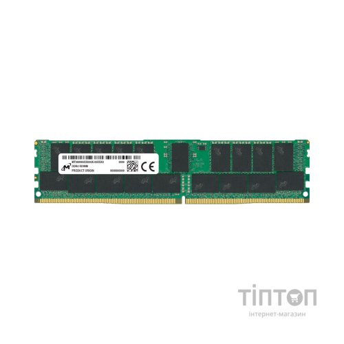 Модуль пам'яті для сервера Micron DDR4 RDIMM 64GB 2Rx4 3200 CL22 (16Gbit) (Single Pack) (MTA36ASF8G72PZ-3G2R)
