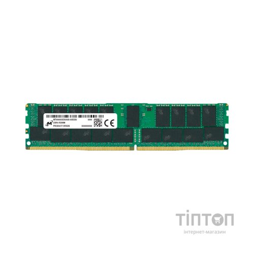Модуль пам'яті для сервера Micron DDR4 RDIMM 8GB 1Rx8 3200 CL22 (8Gbit) (Single Pack) (MTA9ASF1G72PZ-3G2R1R)