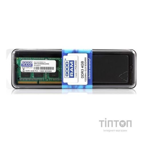 Модуль пам'яті SoDIMM DDR3 4 GB GoodRam 1600 MHz