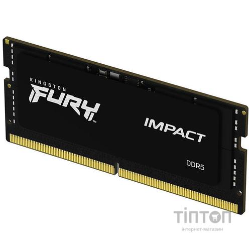Модуль пам'яті для ноутбука SoDIMM DDR5 16GB 4800 MHz FURY Impact Kingston Fury (ex.HyperX) (KF548S38IB-16)