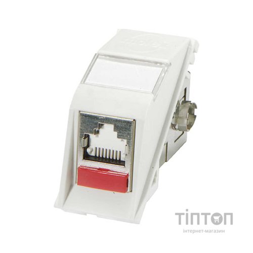 Модульна система Molex Euromod II 50х25 1xRJ45, M1 кутовий, FTP PowerCat White