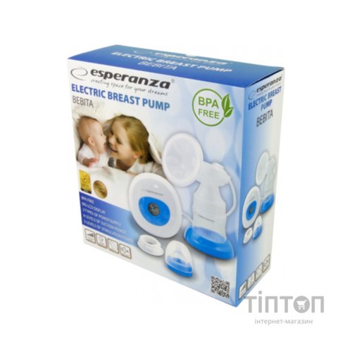 Молоковідсмоктувач Esperanza Електричний BEBITA з LCD дисплеєм, з соскою, пляшка 150 мл (ECM001B)
