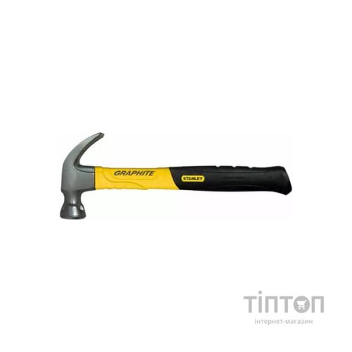 Молоток Stanley Graphite Curve Claw, 450г, з гвоздодером, довжина ручки 350мм. (1-51-505)