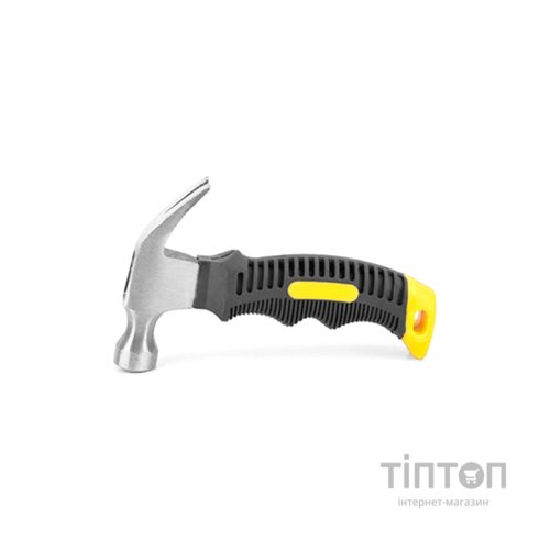 Молоток Voltronic з гвоздодером 155 мм, прогумована ручка, Black/Yellow (FM-MM+G/155-BY)