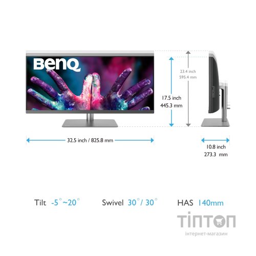 Монітор BenQ PD3420Q (9H.LJHLB.QPE)