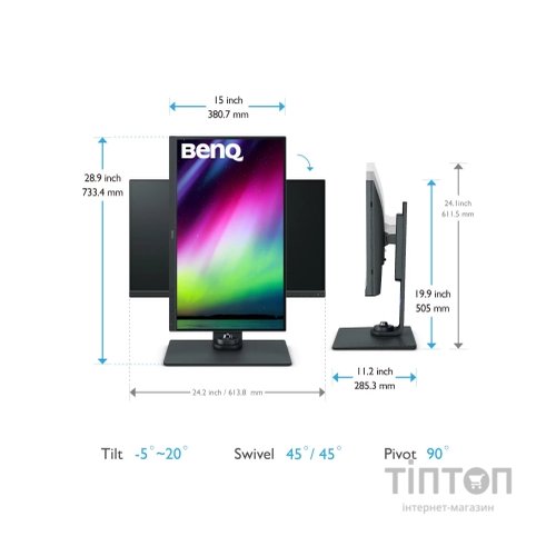 Монітор BenQ SW270C (9H.LHTLB.QPE)