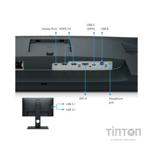 Монітор BenQ SW270C (9H.LHTLB.QPE)