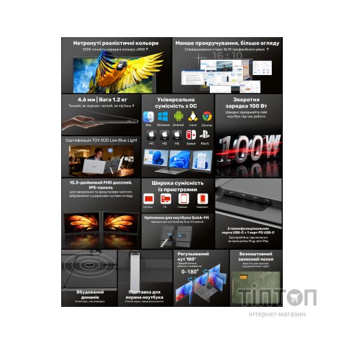 Монітор Blackview Dual Screen 15.3inch (BVDCM8)