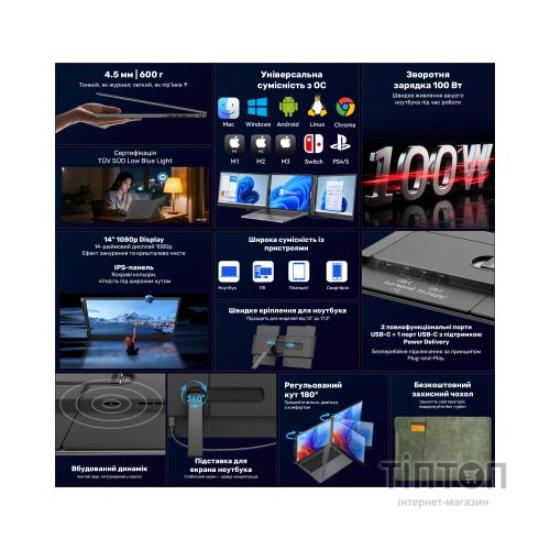 Монітор Blackview Single Screen 14inch (BVSCM6)
