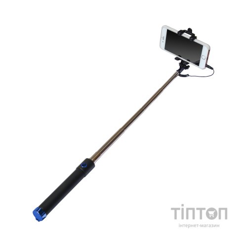 Монопод для селфі Grand-X Mirror 360 + дзеркало U-кріплення Blue (MI3UBE)