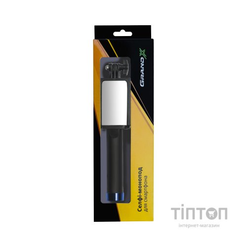 Монопод для селфі Grand-X Mirror 360 + дзеркало U-кріплення Blue (MI3UBE)