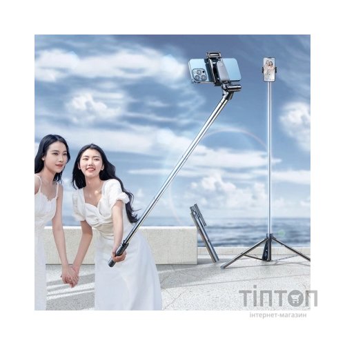 Монопод для селфі RTAKO трипод ZP220 Pro Ultra-Wide Angle Selfie Stick Black (6942063213376)