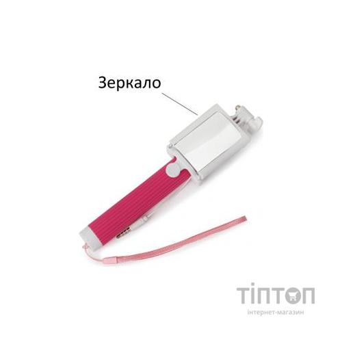 Монопод для селфі UFT SS10 с зеркалом и шнуром Pink (SS10 Pink)