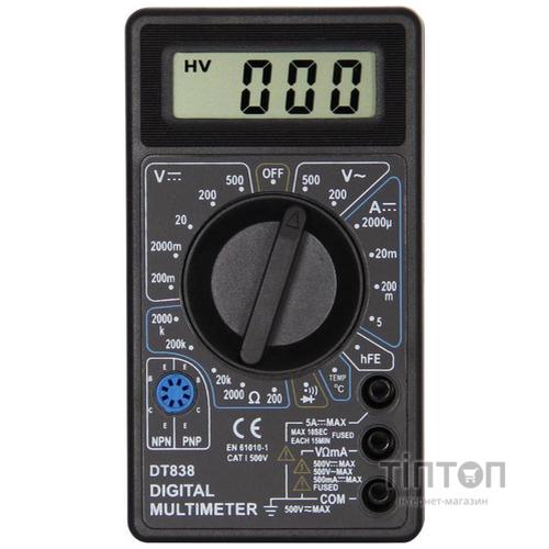 Цифровий мультиметр Voltronic DT-838, V, A, R , T, Q60 (DT-838)