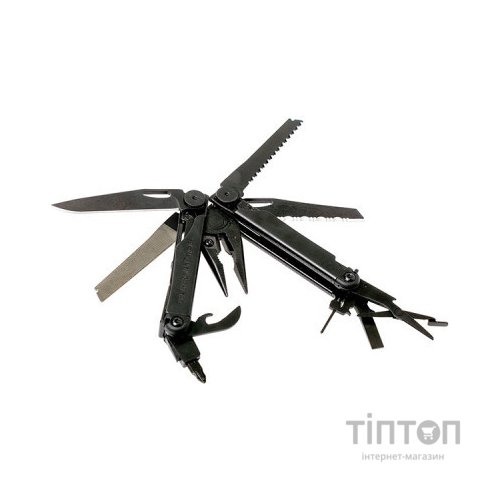 Мультитул Leatherman WAVE PLUS BLACK, синтетический чехол, карт. коробка (832526)