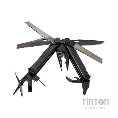 Мультитул Leatherman WAVE PLUS BLACK, синтетический чехол, карт. коробка (832526)
