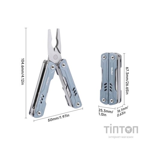Мультитул NexTool Mini Sailor Pliers S11 блакитний (NE20156B)