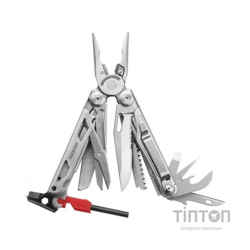 Мультитул Rocktol 22-в-1 з нейлоновим чохлом, кресалом, свистком та бітами (SK04)