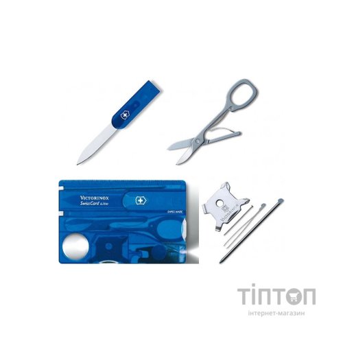 Мультитул Victorinox SwissCard Lite Transparent Blue (0.7322.T2)