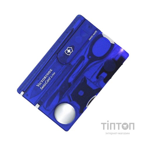 Мультитул Victorinox SwissCard Lite Transparent Blue (0.7322.T2)