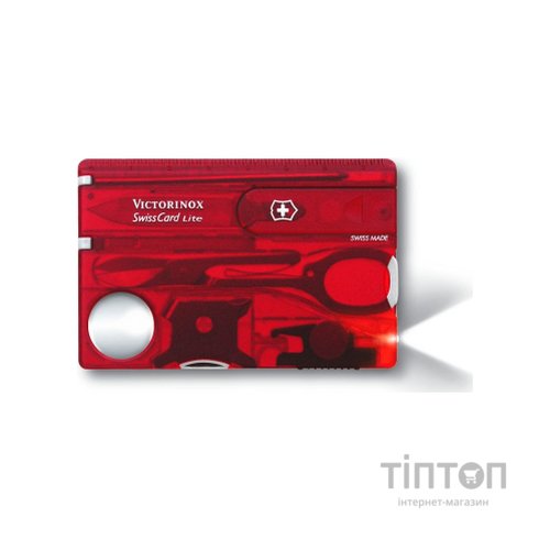 Мультитул Victorinox SwissCard Lite Transparent Red (0.7300.T)
