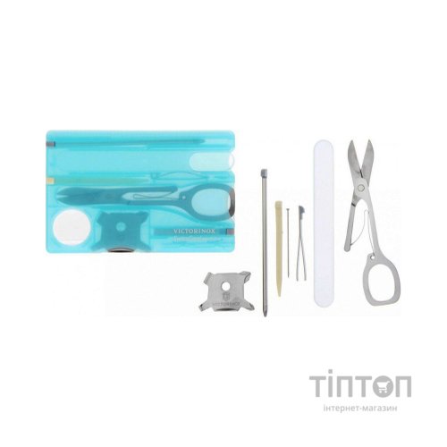 Мультитул Victorinox SwissCard NailCare Transparent Blue (0.7240.T21)
