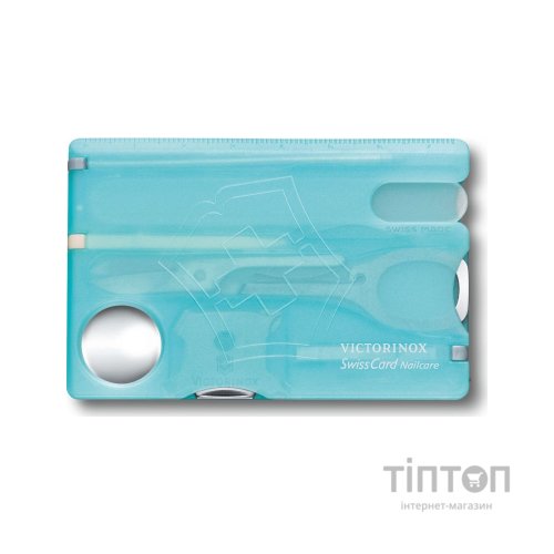 Мультитул Victorinox SwissCard NailCare Transparent Blue (0.7240.T21)