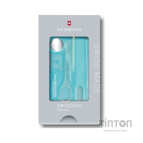 Мультитул Victorinox SwissCard NailCare Transparent Blue (0.7240.T21)