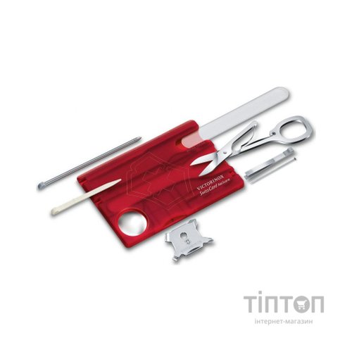 Мультитул Victorinox SwissCard NailCare Transparent Red (0.7240.T)
