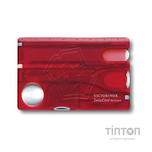 Мультитул Victorinox SwissCard NailCare Transparent Red (0.7240.T)