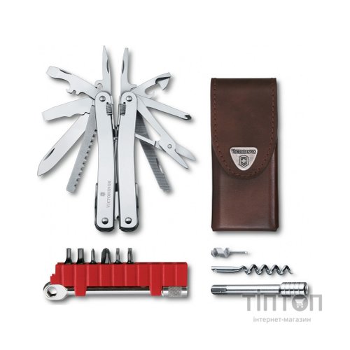 Мультитул Victorinox SwissTool Spirit X Plus Ratchet Leather Case (3.0236.L)
