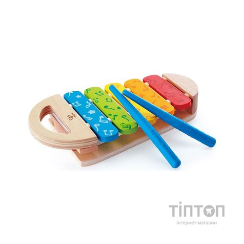 Музична іграшка Hape дерев'яний ксилофон Веселка (E0606)