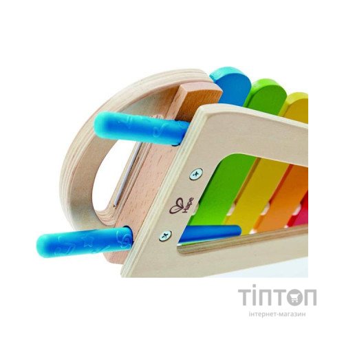 Музична іграшка Hape дерев'яний ксилофон Веселка (E0606)